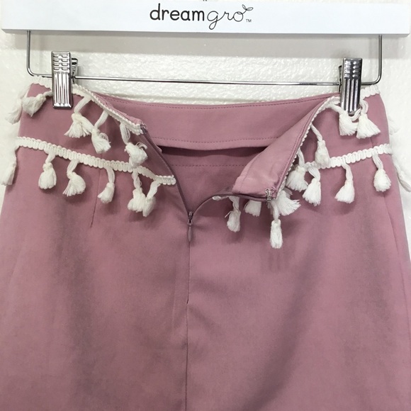 Sabo Skirt Fringe Pink Crop Top and Skirt Set - Picture 9 of 9